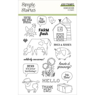 Simple-Stories Homegrown Clear Stamps - Homegrown